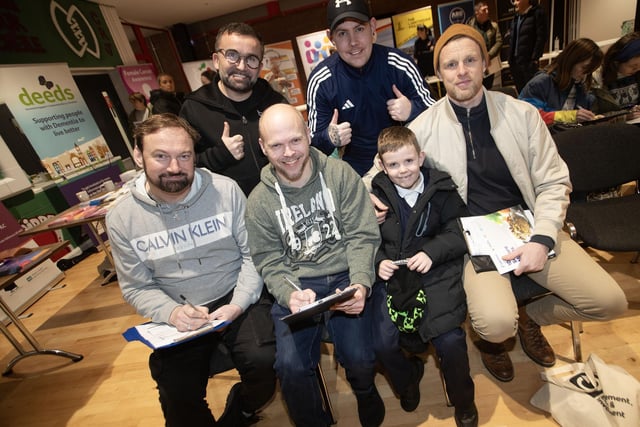 A selection of gents from the Men's Support Group at Claude's Cafe, pictured at Tuesday's health event.