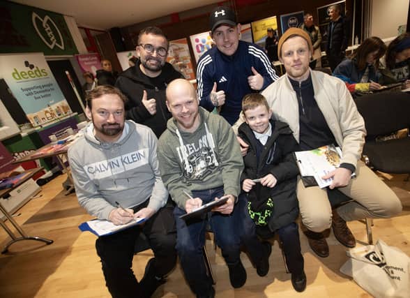 A selection of gents from the Men's Support Group at Claude's Cafe, pictured at Tuesday's health event.