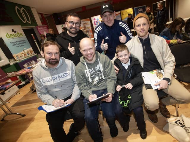 A selection of gents from the Men's Support Group at Claude's Cafe, pictured at Tuesday's health event.