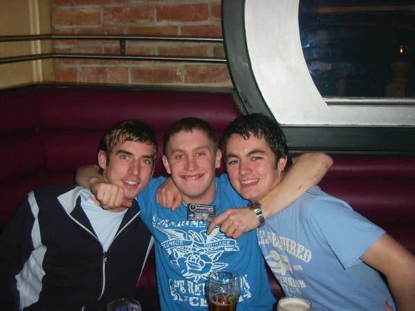 Revellers on a night out in Cafe Roc and Earth in December, 2005.
