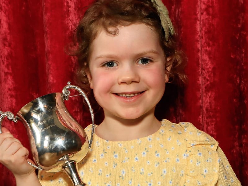 Aisling Denham-Leahy, winner of the Mary Hughes Memorial Cup P2 English song at Feis Dhoire Cholmcille. (Photo - Tom Heaney, nwpresspics) : .