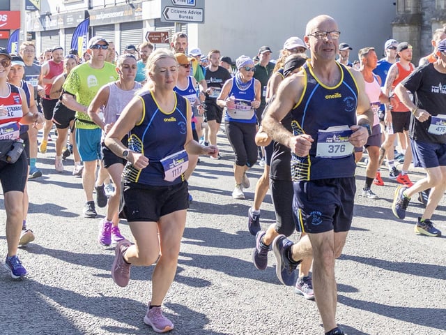 Majella Doherty and Mal Houston [Melvin WJR] make their way around the course.
