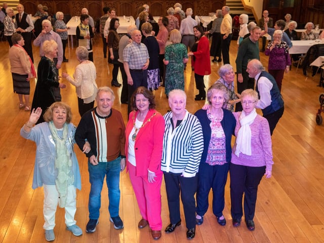 The Mayor Councillor Patricia Logue has hosted the monthly Mayor’s Tea Dance in the Guildhall pictured as people danced the afternoon away . Picture Martin McKeown. 07.02.24