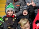 Two young Derry fans enjoy Saturday's dramatic victory over Dublin. Photo: George Sweeney. DER2309GS – 71