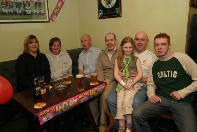 Party celebrations back in 2004: Dominic McDaid.