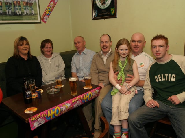 Party celebrations back in 2004: Dominic McDaid.