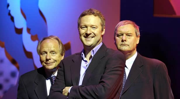 From left, John Bird, Rory Bremner, and John Fortune.