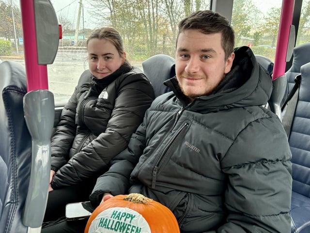 Translink Hallowe'en pumpkin surprise delights bus and rail passengers