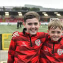 Young Derry City fans at the Brandywell for the game against Drogheda United. Photograph: George Sweeney