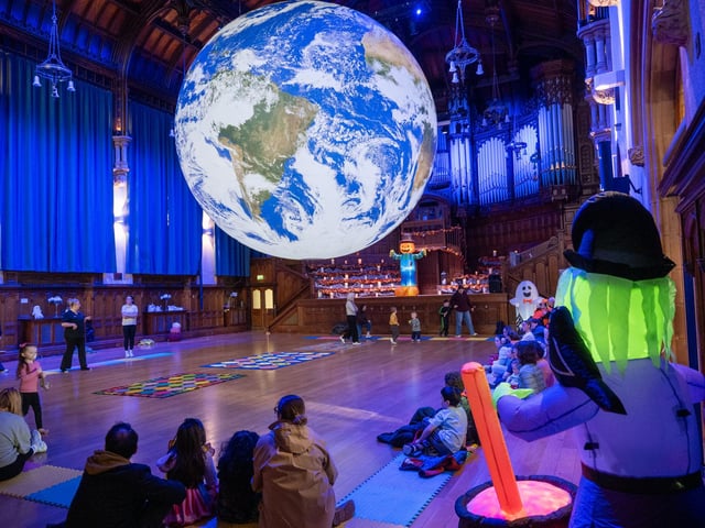 Mini Melo-Beats led by Ruth McPhillips takes over the Guildhall during a session offering music, movement, and multi-sensory sessions for babies, toddlers, and children with special educational needs (SEN).