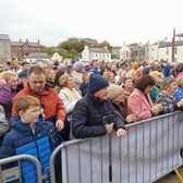 Crowds gathered at Ebrington to sing with Phil Coulter.