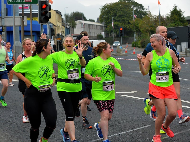 The 2024 Waterside Half Marathon competitors at Dales Corner. Photo: George Sweeney