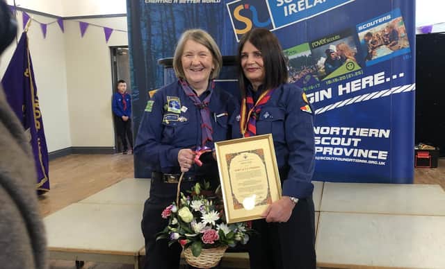 Group Leader Ailish Tully on right with fellow Scout leader Pauline Loftus.