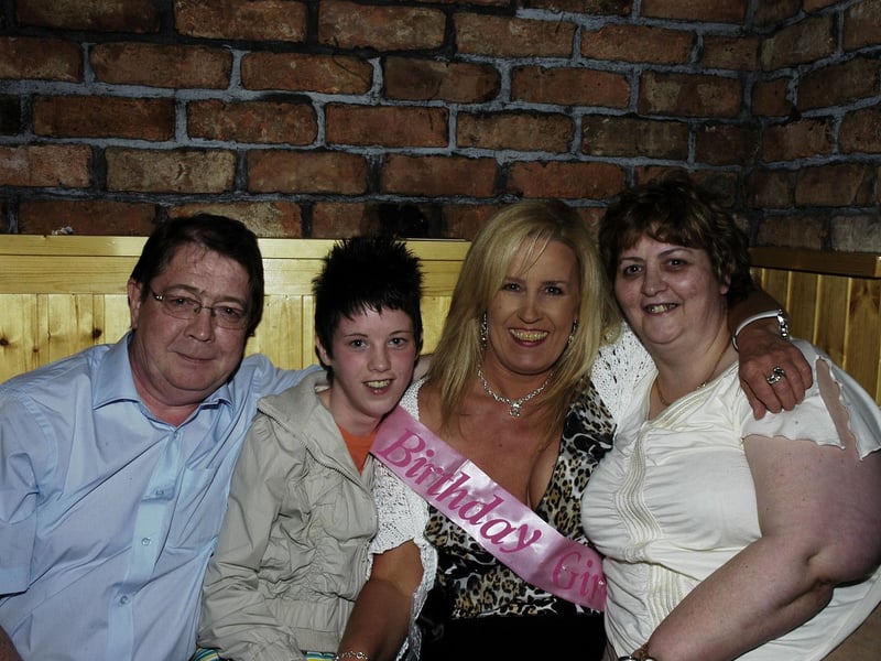 Kathleen pictured with friends Joe, Sinead and Betty.