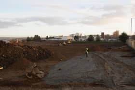 Workers laying the groundwork for the new St. Mary's College at the site of the former Templemore Secondary School on the Northland Road in 2008.