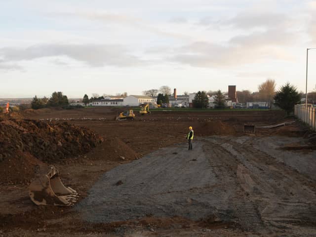 Workers laying the groundwork for the new St. Mary's College at the site of the former Templemore Secondary School on the Northland Road in 2008.