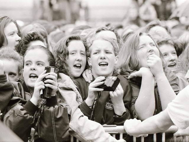A section of the crowd during the BBC Radio 1 roadshow in 1993.