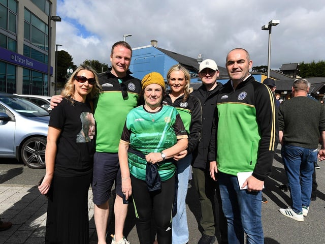 Bernie McGuinness and family members at the Chieftain’s Walk. Photo: George Sweeney