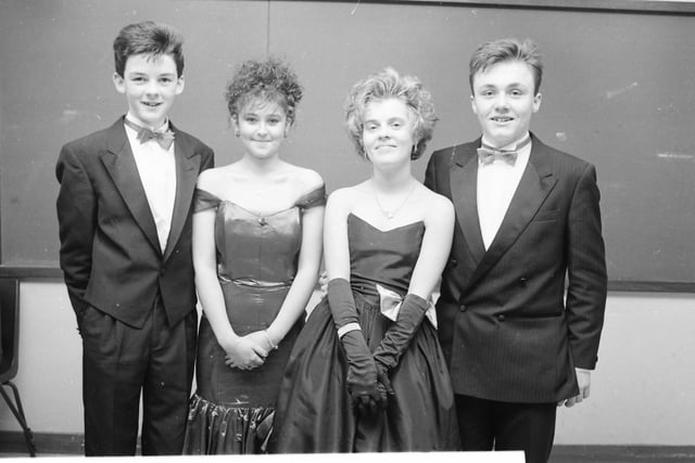 At the St. Columb's College formal, from left, Dermot Herron, Carey Deeney, Donna Rankin and Brian Callan.