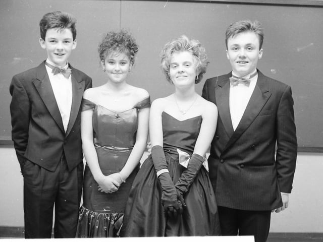 At the St. Columb's College formal, from left, Dermot Herron, Carey Deeney, Donna Rankin and Brian Callan.
