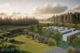A model of the battery storage project, Ballynahone Energy Storage. Picture. www.futurenergyireland.ie.