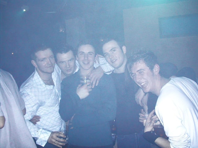 Revellers enjoying a night out in the Strand Bar night club back in 2001.