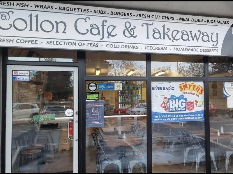 The Collon Café and Takeaway on the Buncrana road comes in at number 9 with 4.5 stars, made up from 89 reviews.