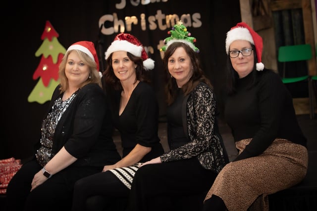 The St. Paul's PS Christmas Pensioners' Organising Committee pictured on Friday night. From left Sharon Cavanagh, Roisin McLaughlin, Paula Kane and Clare Cassidy. (Photos: Jim McCafferty Photography)