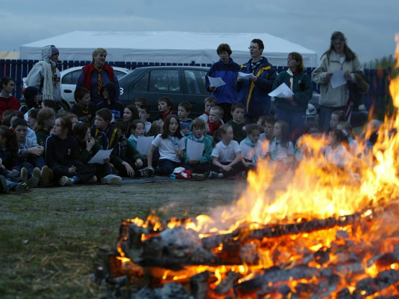 Campfire time at the Donegal District Cub Camp. (0306JB40)