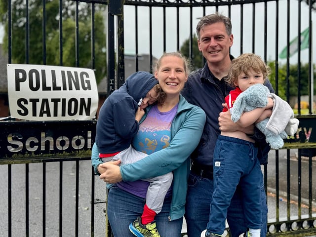 People Before Profit Foyle Westminster candidate Shaun Harkin and family.