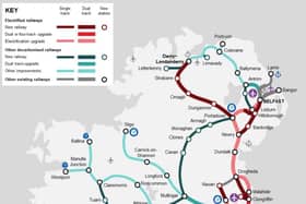 A potential future rail network outlined in the new All-Island Strategic Rail Review.