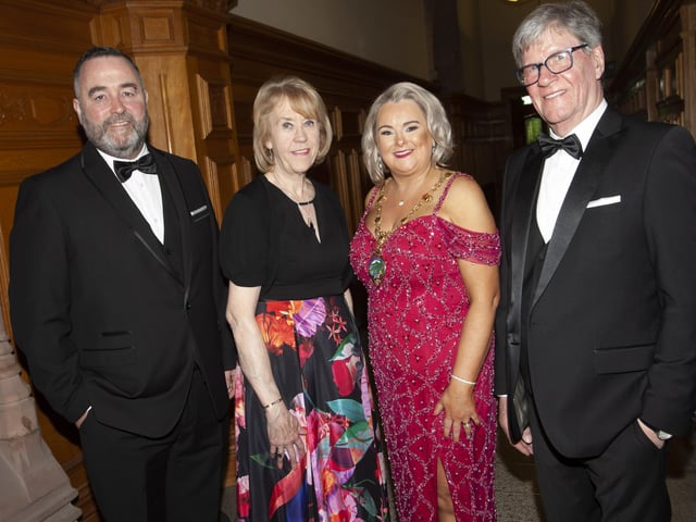 Councillor Sandra Duffy hosted the annual Mayor's Ball in the Guildhall on Friday in aid of the Mayor's chosen charity, First Housing Aid and Support Services.