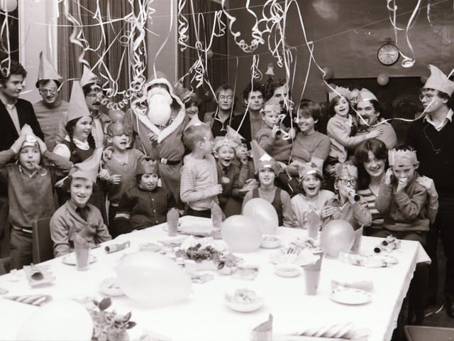 Magee students hist a Christmas party for Belmont School.