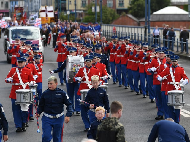 ABOD marching during the Relief of Derry.  Photo: George Sweeney.