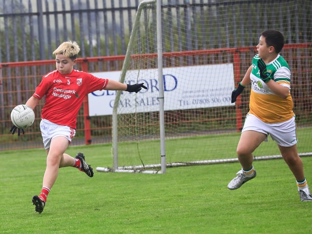 Football action at the Martin McGuinness Chieftain’s Gaelic Games held at Sean Dolans GAC.  (Photo - Tom Heaney, nwpresspics)