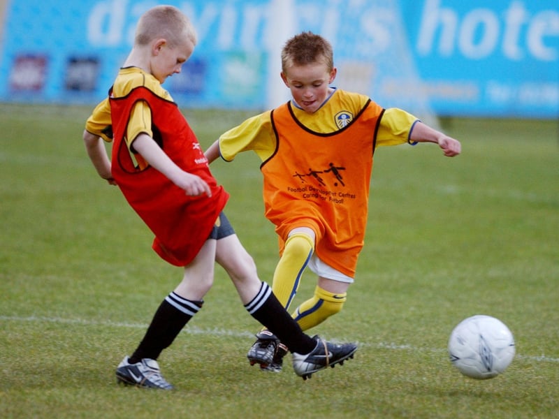 Young footballers at the Brandywell.