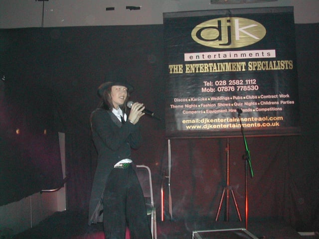 Marie Therese Martin on stage after qualifying for the Grand Final.