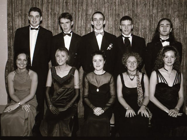 Pictured are students and guests at the Thornhill College and Carndonagh Community School formals in 1996.