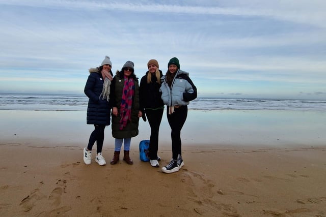 Sinead, Aine and Denise Carlin with Shari Butcher.