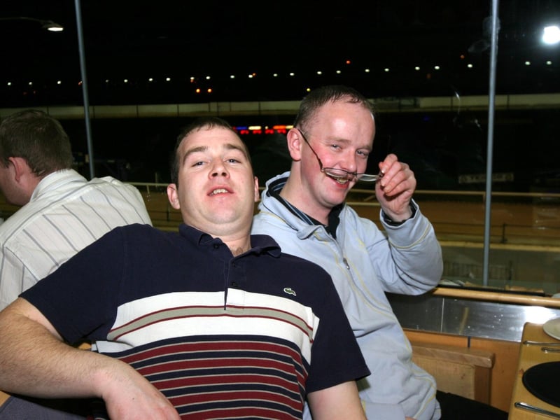Posing for a photograph at the Lifford Stadium are, Sean Doherty and Martin Gallagher 0035/JML : .