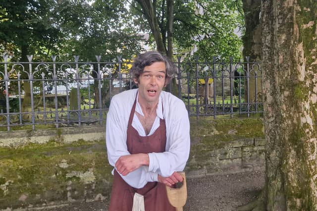 The Grave Digger during the siege, who claims to be the busiest man in Derry.