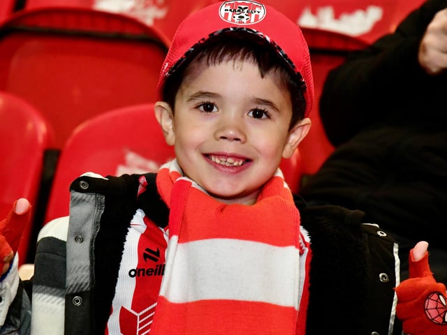 This young Derry fan is delighted with the win.