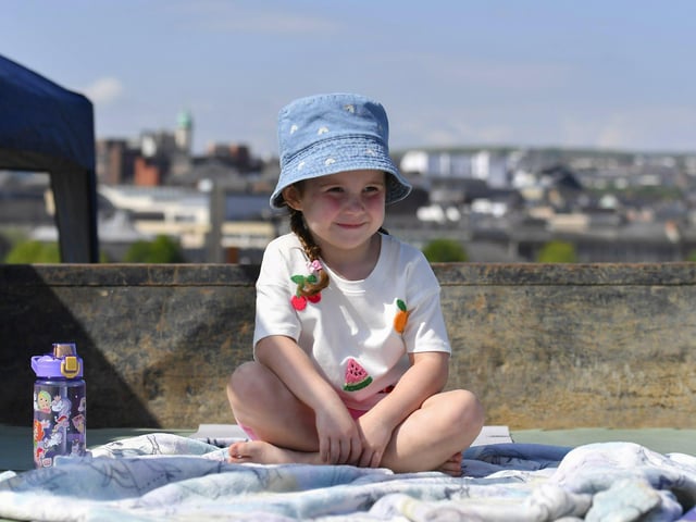 Participant at the Northlands Well Being Yoga event held in Ebrington Square on Saturday morning. The event was part of the Northlands 50th Anniversary Celebrations. Photo: George Sweeney