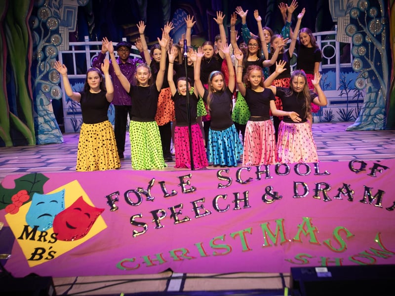 One of the groups performiing during Wednesday's Foyle School of Speech and Drama Christmas Show at the Millennium Forum, Derry.