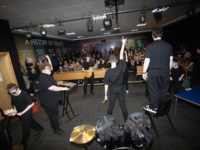 Students from St. Joseph's Boys School Drama Department entertaining during Thursday's Open Night.