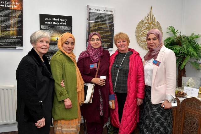 Local members of the North West Islamic Association and guests at the centre’s Tea and Tour day in Pennyburn on Sunday afternoon last. Photo: George Sweeney. DER2311GS – 13