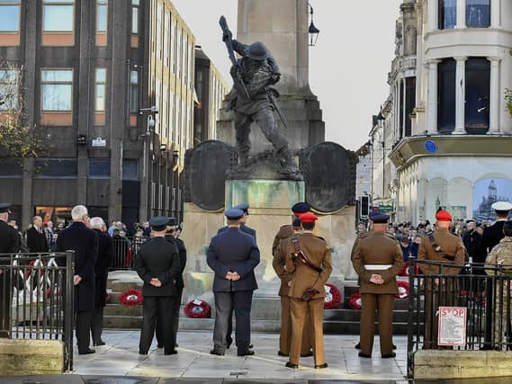 A view of the Royal British Legion Waterside Remembrance Sunday held at the Cenotaph in the Diamond. Photo: George Sweeney