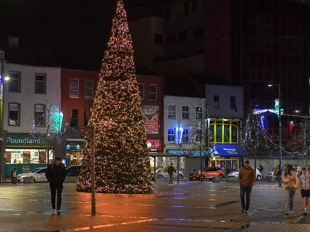 Christmas lights in Derry. Photo:George Sweeney