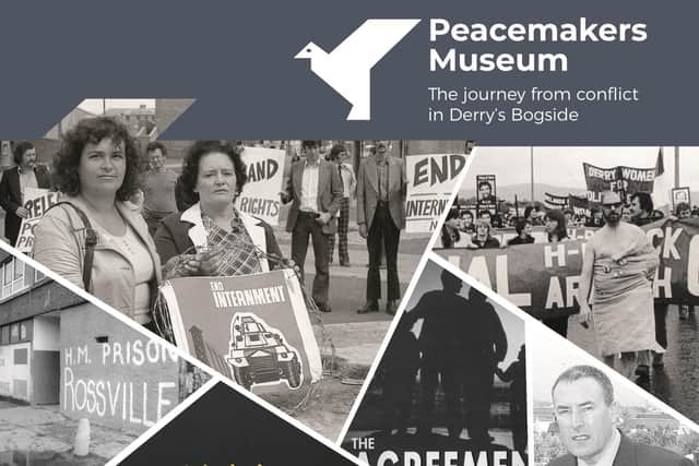 The dove logo for the new Peacemakers Museum.