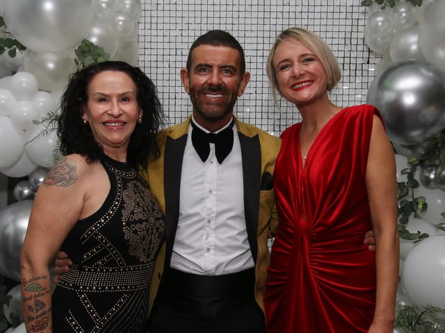 Mickey Doherty, fundraiser with Angie Corrigan (past resident) and Frances McGonagle (on right) pictured at Northland’s 50th Anniversary Gala Dinner held in The Everglades Hotel. (Photo - Deirdre Heaney, nwpresspics)